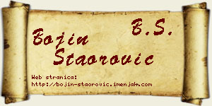 Bojin Staorović vizit kartica